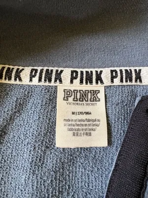 Victoria's Secret Pink Varsity Snap Button Tunic Sweatshirt Blue Womens Size M thumbnail 7