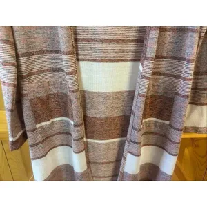 Entro Women’s Open Front Hooded Lightweight Cardigan Orange Cream Size Small (57 thumbnail 3