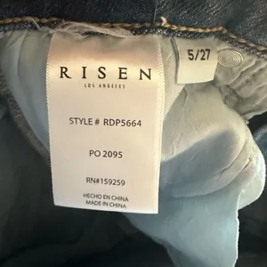 Risen distressed stretchy straight leg 5/27 boutique jeans thumbnail 2