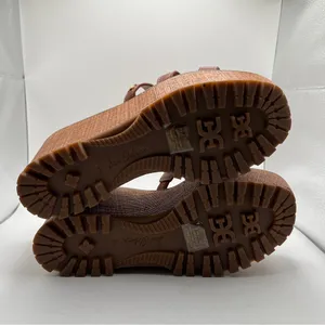 NWOB Sam Edelman Women's Laine Platform Wedge Sandal Color: Rich Cognac size 8.5 thumbnail 10