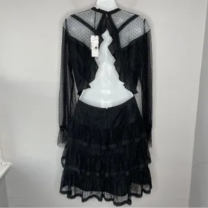REBECCA MINKOFF Dress Womens 4 Feminine Whimsigoth Party Wedding Guest Chic thumbnail 9