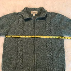 VTG Cabela’s heavy weight zip up knit sweater jacket Women’s size XL Cotton thumbnail 3