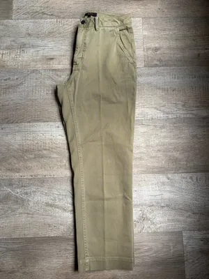 Quince Organic Stretch Cotton Twill Straight Leg Cropped Pants Olive size 2 thumbnail 4