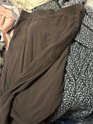 Aerie Brown Flowy Pants thumbnail 2