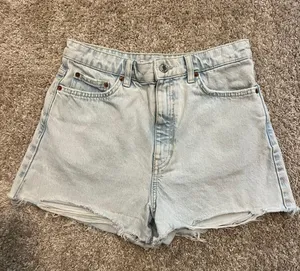 high waist Denim cut off jeans shorts thumbnail 1