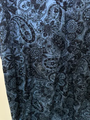 White Stag Maxi Dress Size Small 4/6 Blue Black Paisley Floral Tank Rayon small thumbnail 3