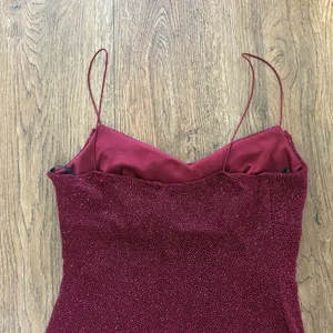 B. Smart Y2k‎ Red Sparkle Glitter Sexy Evening Gown Prom Dress Sz M USA Made Metallic 90s thumbnail 11