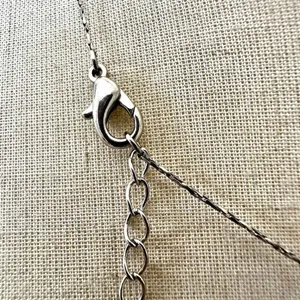 Silver tone rhinestone bead necklace thumbnail 8