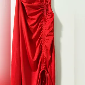 NWT Hello Molly Red Ruched Dress Size S thumbnail 7