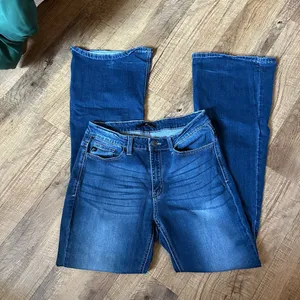KANCAN Mid-Rise Dark Wash Flare Jean thumbnail 2