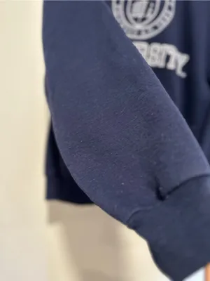 Vintage Cornell University Hoodie SzS Navy Blue Jerzees logo Spellout Streetwear thumbnail 7