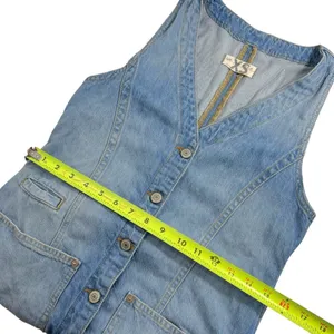 Free People We The Free Out Of Office Vest Dress in Busy Blue thumbnail 8