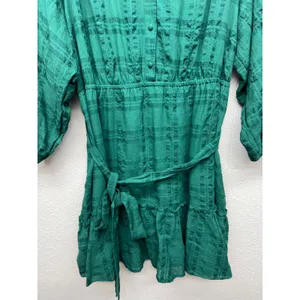Lauren Conrad Puff Sleeve 1/2 Button Plaid Dress Womens XXL Brunch Party Event thumbnail 5