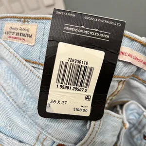 Levi’s Ribcage Straight Ankle Distressed Light Wash Jeans 26 thumbnail 9