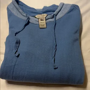 Women’s Multiples Ice Blue Cotton Top SZ S Athleisure Comfy Casual thumbnail 9
