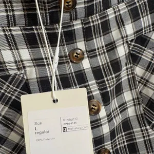 Halara Black Ivory Plaid Mini Skirt Front Pockets Large NWT thumbnail 3