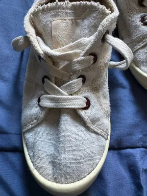 ROXY Beige Lace Up Low Top Women's Casual Sneakers Soft Fabric with Rubber Sole thumbnail 10