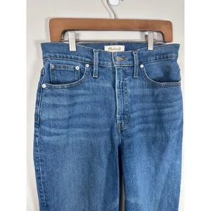 Madewell Perfect Vintage Straight Jean Women 29 Blue High Rise Classic Denim thumbnail 3