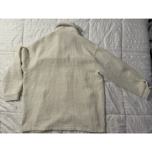 Sweet Rain Tweed Shacket Shirt Jacket White Gold Shimmer Accent thumbnail 8