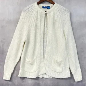 Susan Ess Womens Cardigan Size Large Boucle Frog Closure Sweater Cottage Twee thumbnail 13