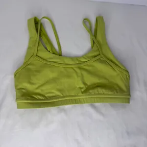 Lululemon Ebb to Train Bra Lime Green Ribbed Medium Support Size 6‎ W2CQGS thumbnail 3