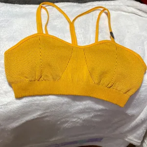 Cotton On NWT Citrus Color Seamless Bustier Crop Size L thumbnail 1