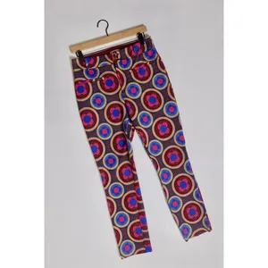 ANTHROPOLOGIE‎ The Slim Trousers Pants Retro Floral Cropped Bright Size 4 thumbnail 2
