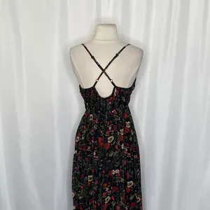 Anthropologie PAYAL JAIN Massima Pleated Floral‎ Maxi Dress Romantic Small thumbnail 11