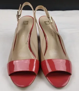 Anne Klein Women's Tan/Red Shoes/Heels Sz7.5M SKU 3575 thumbnail 1