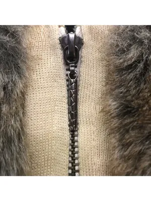 Vintage Faux Fur vest cable knit warm hooded ski resort travel cottage 70's boho thumbnail 9