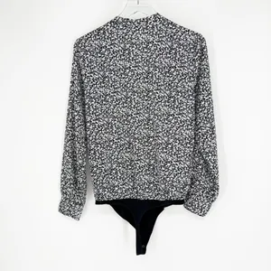 Abercrombie & Fitch Floral V-Neck Bodysuit Women's Size L Romantic Top‎ thumbnail 4
