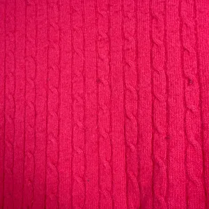 J Crew Wool Cashmere Blend Crew Neck Cable Knit Sweater Size M Pink thumbnail 8