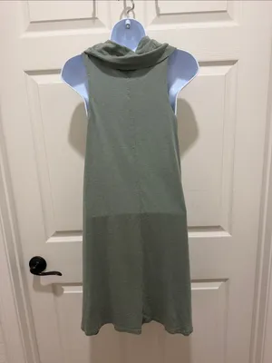 Socialite Sage Green Sleeveless Cowl Neck Lightweight Swing Mini Dress - Medium thumbnail 4
