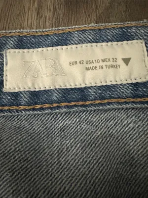Zara Light Blue Distressed Wide-Leg Jeans thumbnail 2