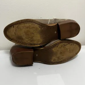Sam‎ Edelman Womens Petty Putty Beige Suede Leather Zip Ankle Bootie sz 8.5 READ thumbnail 7