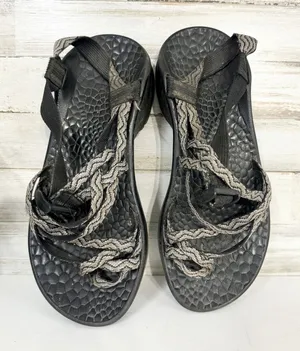 Chacos Womens‎ Ankle Strap Sandals Multicolor Gray Zynthetic Upper 8 thumbnail 1