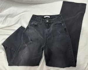 Black Wide Leg Jeans thumbnail 1