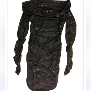 Generic Amazon brand black/ Sparkly Size Small EUC worn once for homecoming. thumbnail 4