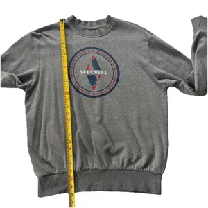 Skechers Logo Womens Crewneck Sweatshirt M Streetwear Athleisure Casual Lounge thumbnail 6