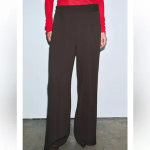 Zara NWT dart pleated brown pants thumbnail 4