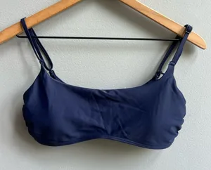 Aerie NWT Scoop Navy Bralette Swimsuit Bikini Top Size Large thumbnail 1