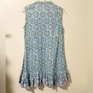 RO’S GARDEN Astrid Dress Printed Flounce‎ Tunic Geometric Floral Small thumbnail 5