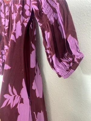 Peter Som Collective Floral Square Neck Midi Dress 4 Shell 58% Viscose 42% Rayón thumbnail 9