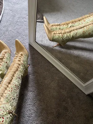 Cole Haan Leather Tapestry Boots thumbnail 6