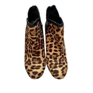 Gianni Bini Leopard Pony‎ Hair Leather Stiletto Heel Ankle Booties Womens 7.5M thumbnail 6