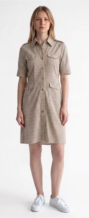 Tory Burch Geometric Print Ryder Shirt Dress thumbnail 1