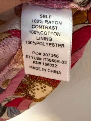 BiBi Medium Floral Boho Babydoll Blouse Pink Cottagecore Western Top Medium thumbnail 8