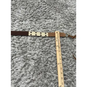 Boho Fringe Brown Leather Belt Womens XL O Ring Tie Waist Western Festival thumbnail 11