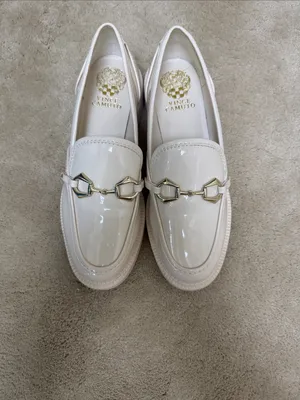 Vince Camuto Cream Patent Loafers thumbnail 2