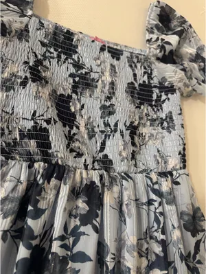 Francesca's Dress Floral Blue Mini thumbnail 3